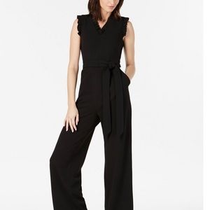 Calvin Klein Sleeveless Ruffled Wide-Leg Jumpsuit